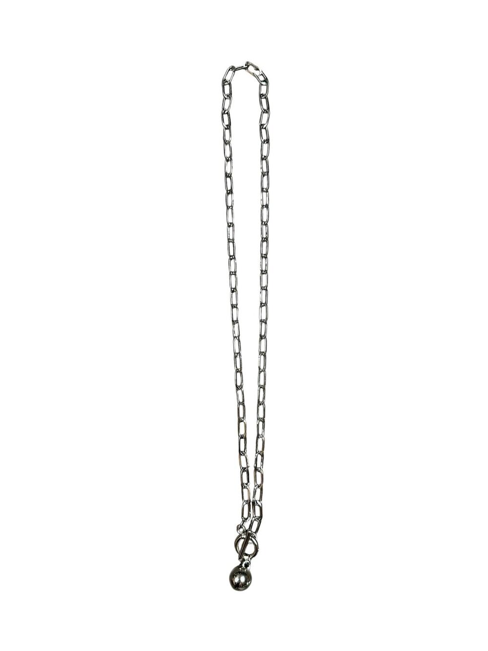 Andrew Christian Ball and Chain Necklace Silver — One Size